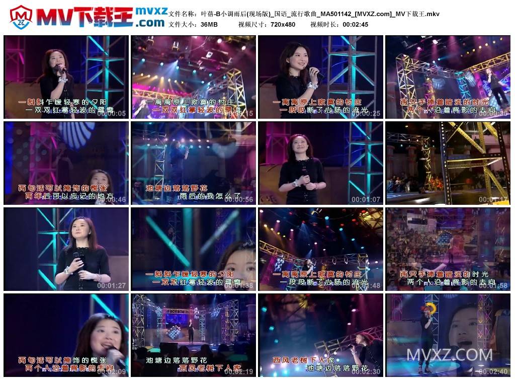 叶蓓-B小调雨后(现场版)_国语_流行歌曲_MA501142